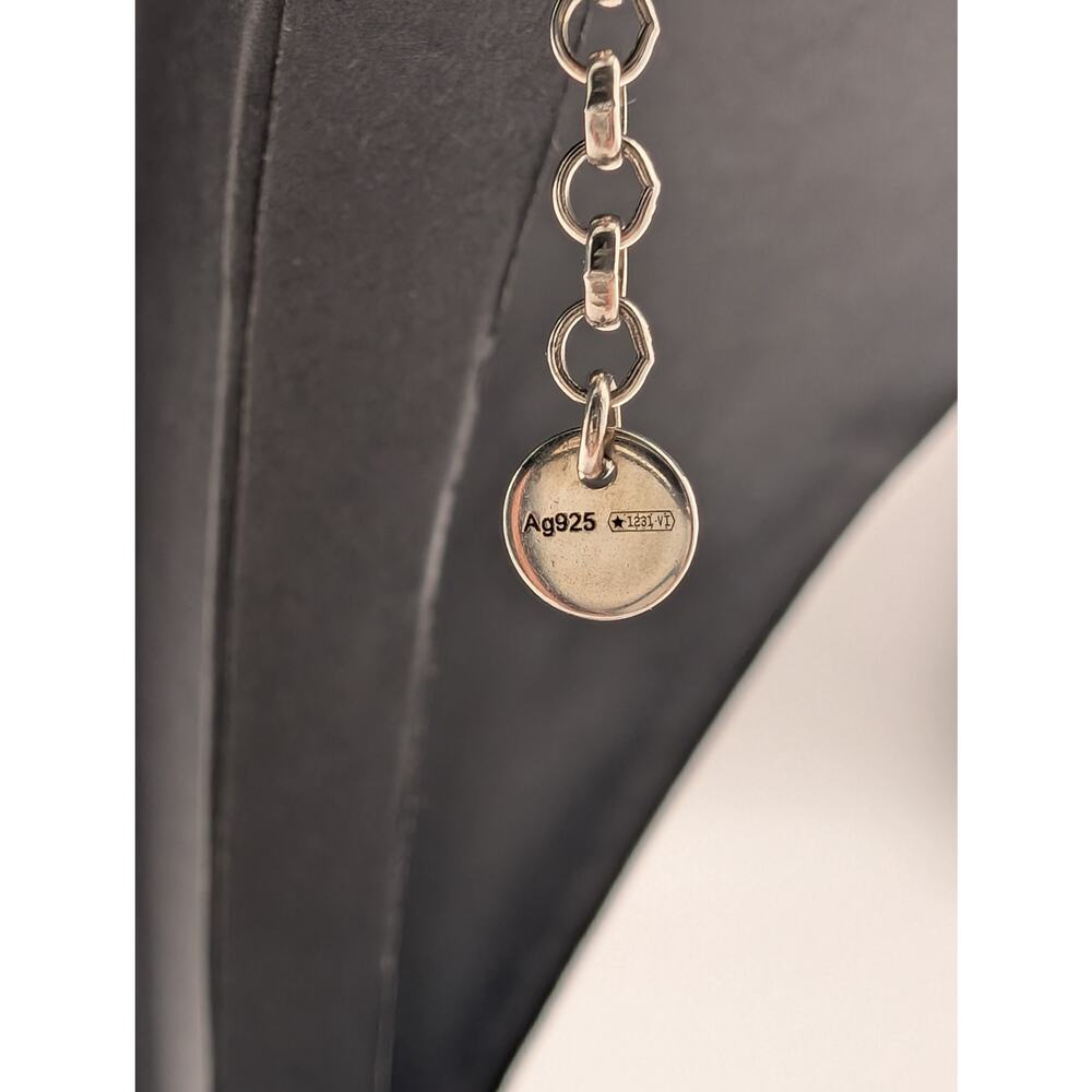 Gucci Interlocking GG Pendant Necklace 925 Sterling Silver Italy ~18" - Picture 7 of 12